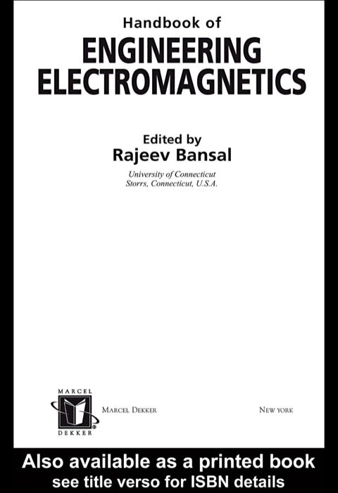 Handbook Of Engineering Electromagnetics - 